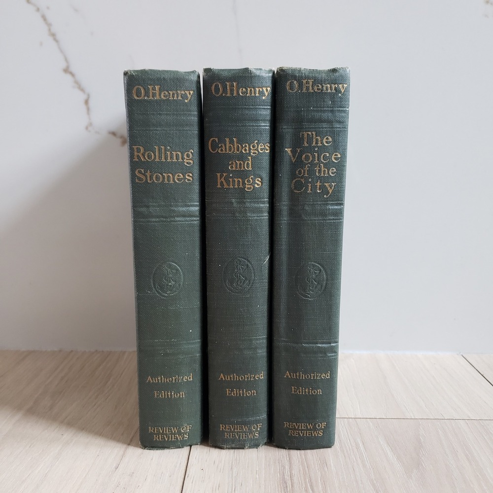 O Henry Authorized Edition Book Lot Rolling Stones Cabbages Kings Voice 1919